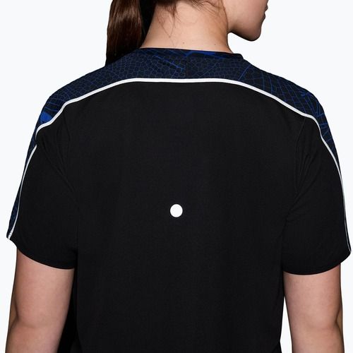 Női ASICS Road Lite-Show SS teljesítményű fekete futópóló