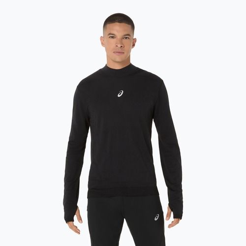 Férfi ASICS Road Winter Seamless teljesítmény fekete hosszú ujjú futócipő