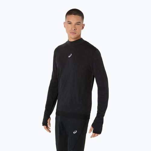 Férfi ASICS Road Winter Seamless teljesítmény fekete hosszú ujjú futócipő