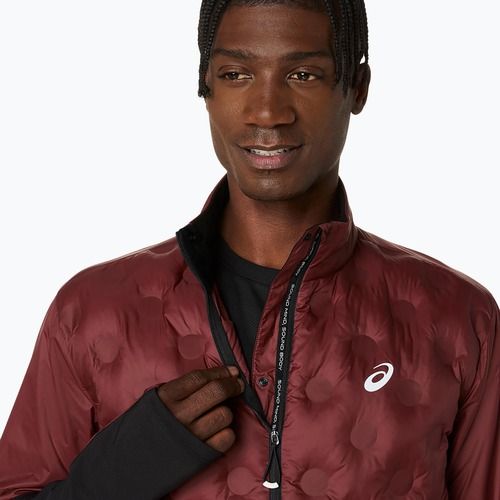 Férfi ASICS Road Winter sötétvörös planet futókabát