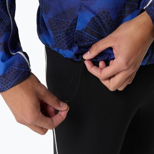 ASICS Road Lite-Show Csomagolható teljesítményű fekete/sötét kobalt férfi futódzseki