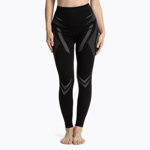 Női KADVA ALPINESTEP COOLMAX THERMAL PRO DRY varrás nélküli fekete termikus fehérnemű szett