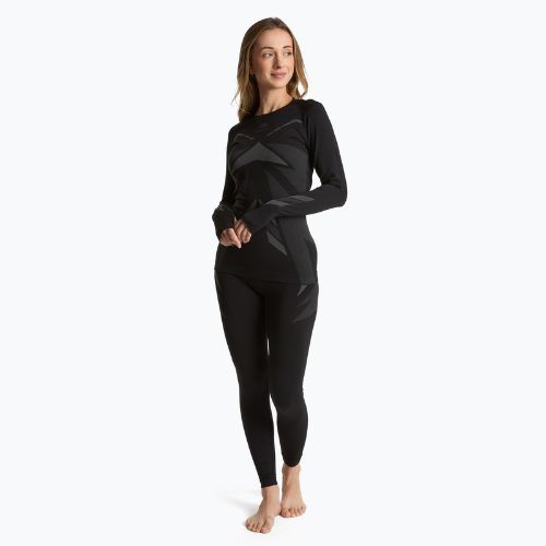 Női KADVA ALPINESTEP THERMO LIGHT PLUS varrás nélküli fekete termikus fehérnemű szett