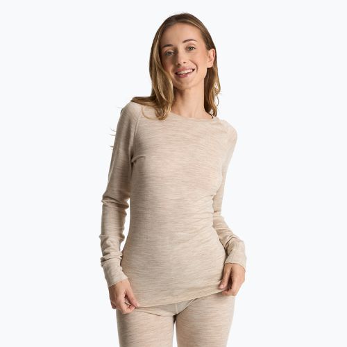 Női WOOLCANO Merino 100% SET0543 thermo fehérnemű szett bézs