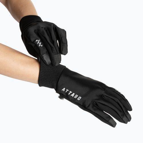 Kerékpáros kesztyűk ATTABO LOREEF GLOVES szélálló bélelt black