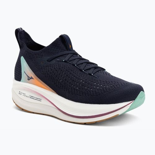 Mizuno Neo Vista 2 futócipő fehér/fehér/iris bloom bariton kék/bariton kék/tangello