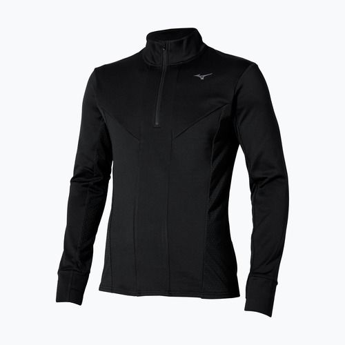 Férfi Mizuno Active Warm Half Zip futó hosszú ujjú fekete
