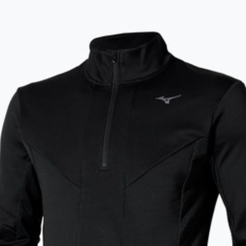 Férfi Mizuno Active Warm Half Zip futó hosszú ujjú fekete