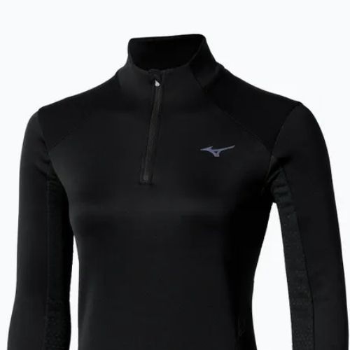 Női futó pulóver Mizuno Active Warm Half Zip fekete