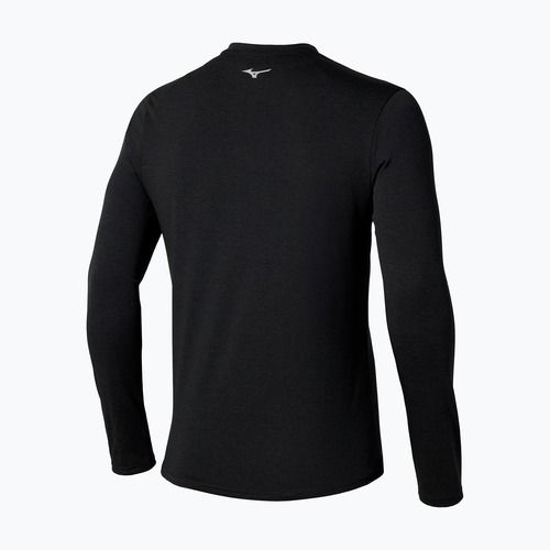 Férfi futó hosszú ujjú Mizuno Core Impulse Half Zip Tee fekete
