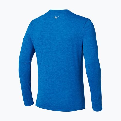 Férfi futó hosszú ujjú Mizuno Core Impulse Half Zip Tee hercegnő kék
