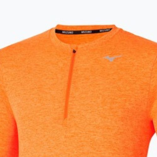 Férfi Mizuno Core Impulse Half Zip Tee tangelo futás hosszú ujjú ruha