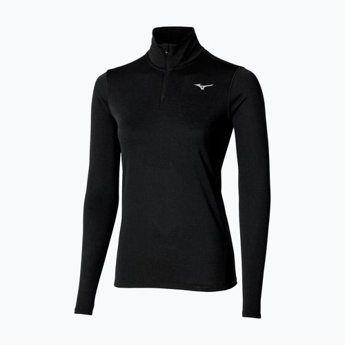 Női futó pulóver Mizuno Core Impulse Half Zip Tee fekete