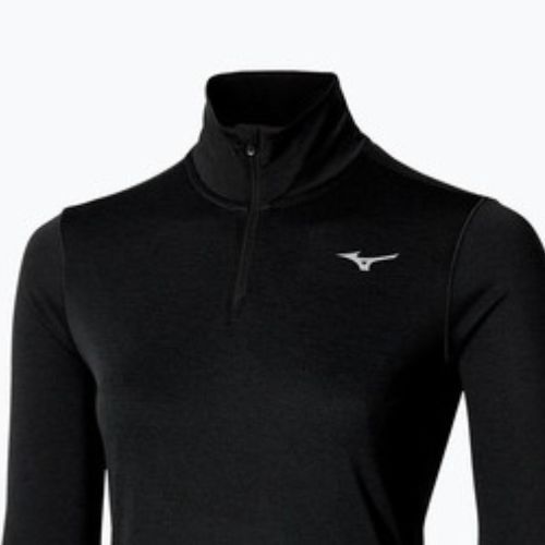 Női futó pulóver Mizuno Core Impulse Half Zip Tee fekete