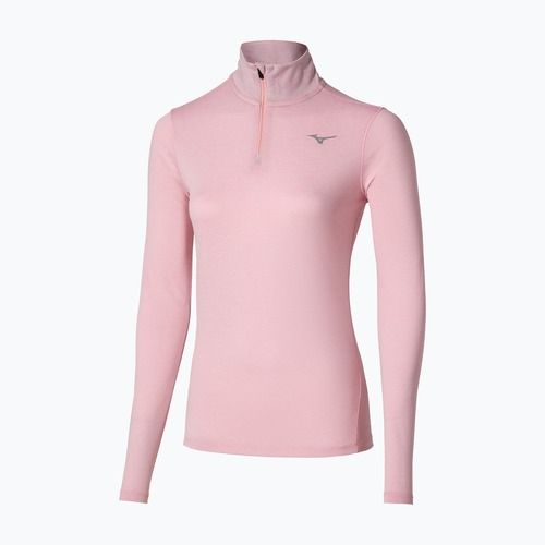 Női futó pulóver Mizuno Core Impulse Half Zip Tee fehérített lila