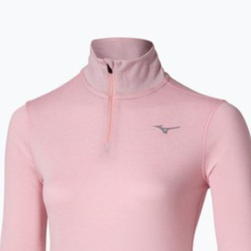 Női futó pulóver Mizuno Core Impulse Half Zip Tee fehérített lila