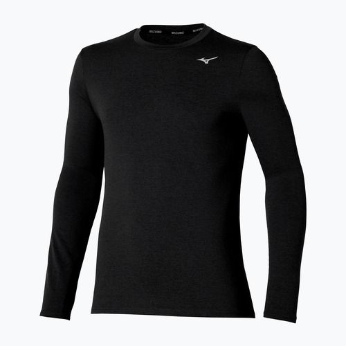 Férfi futó hosszú ujjú Mizuno Core Impulse Tee fekete