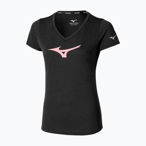 Női futópóló Mizuno Core Runbird Tee fekete/mályva színű