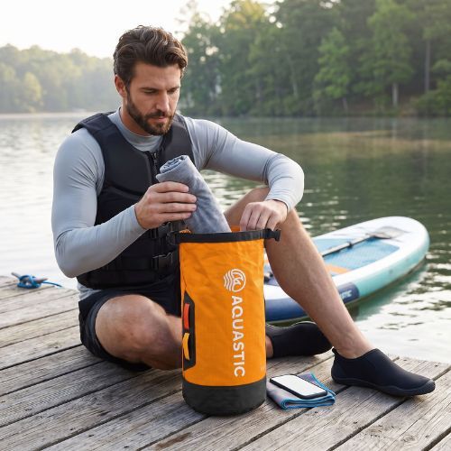 Vízálló zsák AQUASTIC Dry Bag 8 l Nylon/TPU orange