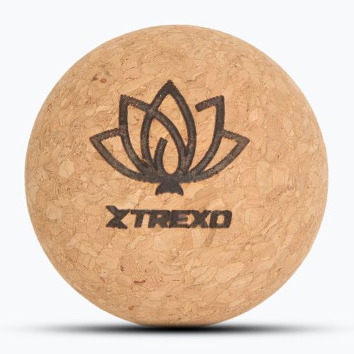 Masszázslabda XTREXO parafa 6 cm natural