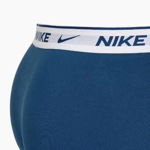 Férfi boxeralsó Nike Everyday Cotton Stretch Trunk 3 pár világos hadseregkék/kék erő/fehér derékszíjjal