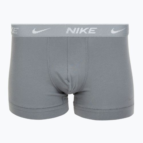 Férfi boxeralsó Nike Everyday Cotton Stretch Trunk 3 pár fekete/vasalt játék/hideg szürke magas fényű texturált wb