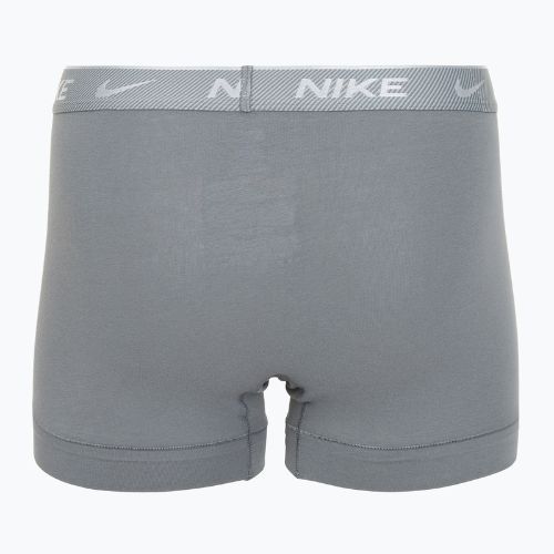 Férfi boxeralsó Nike Everyday Cotton Stretch Trunk 3 pár fekete/vasalt játék/hideg szürke magas fényű texturált wb