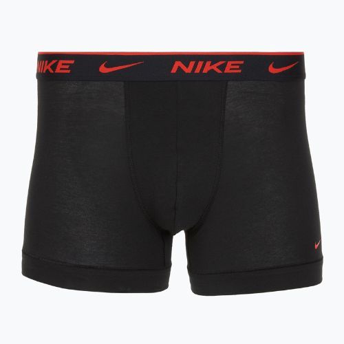 Férfi boxeralsó Nike Everyday Cotton Stretch Trunk 3 pár fekete lig crim/des och/deep night logós derékpánt 3 pár
