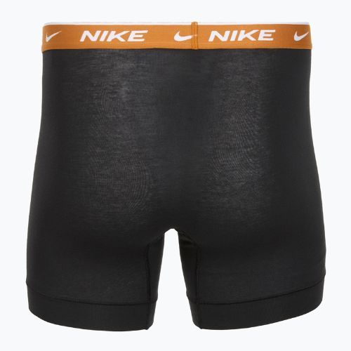 Férfi Nike Everyday Cotton Stretch boxeralsó 3 pár fekete light crimsn/desrt okkersárga/fekete derékszíjjal