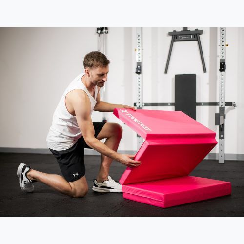 XTREXO összecsukható tornamatrac 195 x 80 x 5 cm rózsaszínű