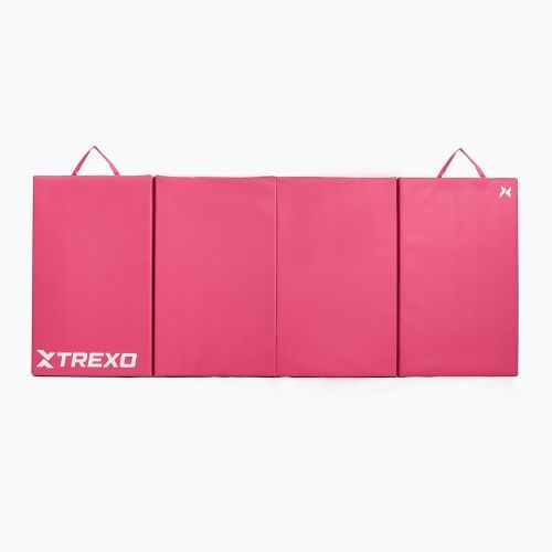 TREXO összecsukható tornamatrac 195 x 80 x 5 cm rózsaszínű