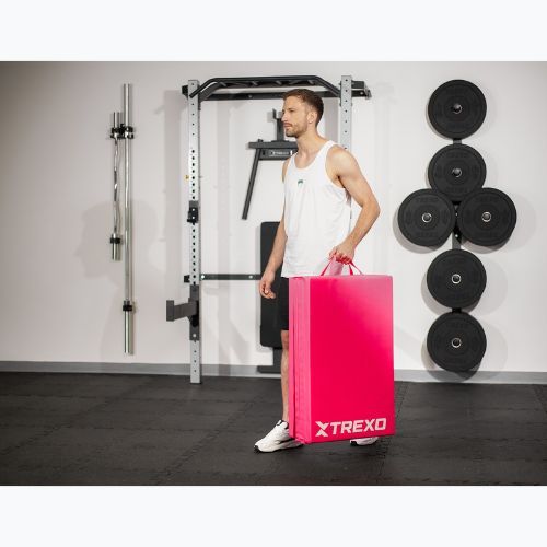 XTREXO összecsukható tornamatrac 195 x 80 x 5 cm rózsaszínű