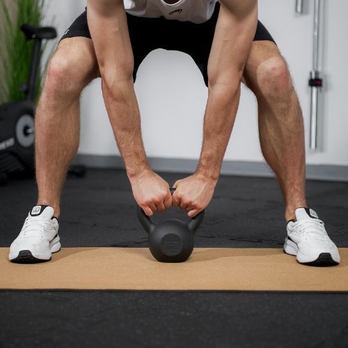 TREXO 10kg fekete öntöttvas kettlebell