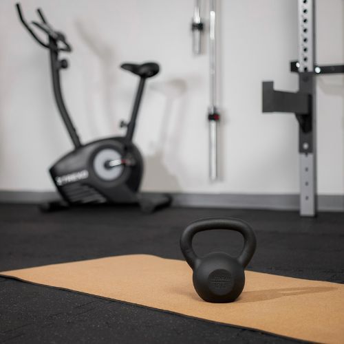 TREXO 12 kg fekete öntöttvas kettlebell