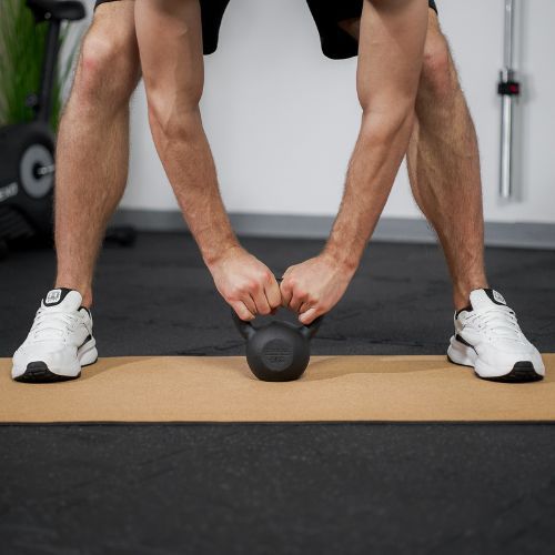TREXO 6kg fekete öntöttvas kettlebell