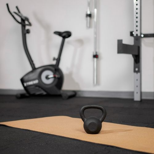TREXO 6kg fekete öntöttvas kettlebell