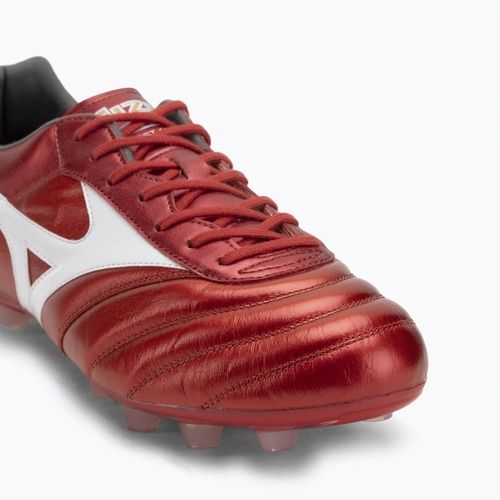 Mizuno Morelia II Elite FG férfi futballcipő 40. piros/fehér/fekete