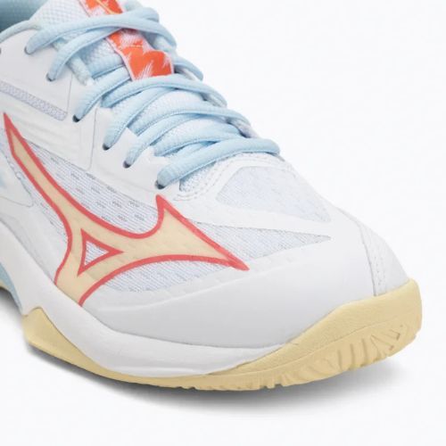 Női röplabda cipő Mizuno Thunder Blade Z fehér/calypso coral/pale banán