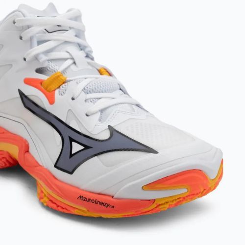 Mizuno Wave Lightning Z8 Mid fehér/tüzes korall 2/citrus röplabdacipő