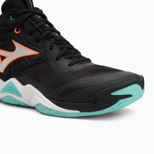 Röplabda cipő Mizuno Wave Momentum Elite Mid fekete/angol/jégzöld