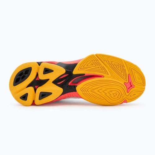 Röplabda cipő Mizuno Wave Voltage 2 Mid fehér/tüzes korall 2/citrus