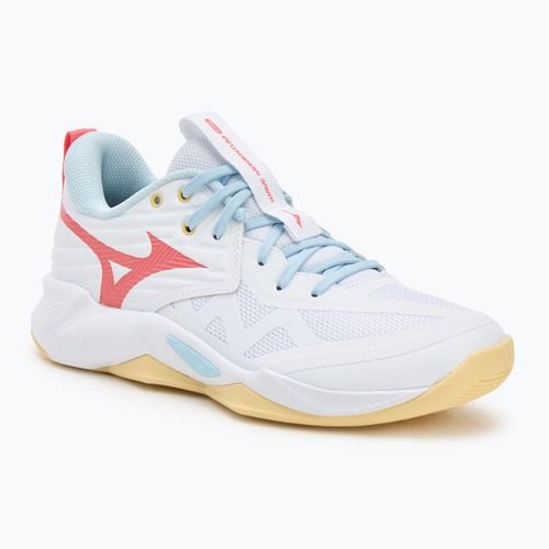 Női röplabda cipő Mizuno Wave Momentum Pro fehér/calypso coral/pale banán