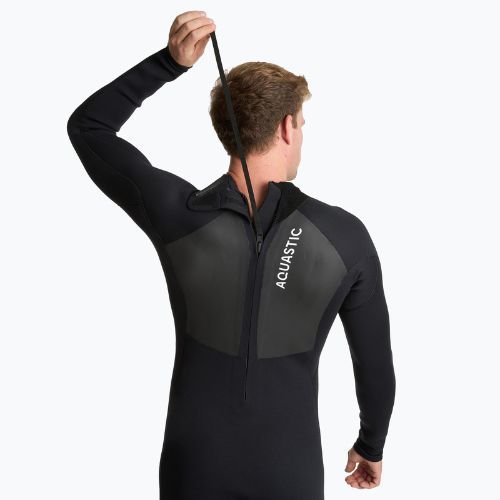 Férfi szörfös neoprénruha AQUASTIC 4/3 mm-es neoprén WAVEY black