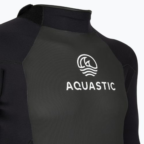 Férfi szörfös neoprénruha AQUASTIC 4/3 mm-es neoprén WAVEY black