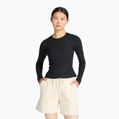 Női New Balance Micro-Rib hosszú ujjú fekete