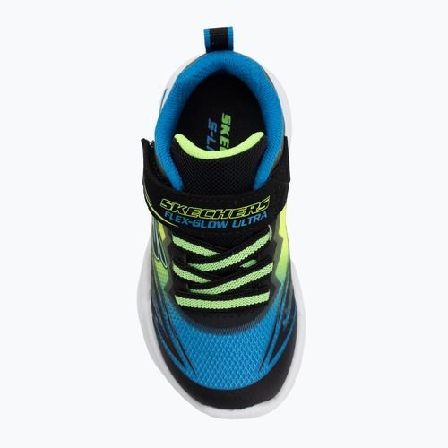 Gyerekcipők SKECHERS Flex-Glow Ultra fekete/kék/lime