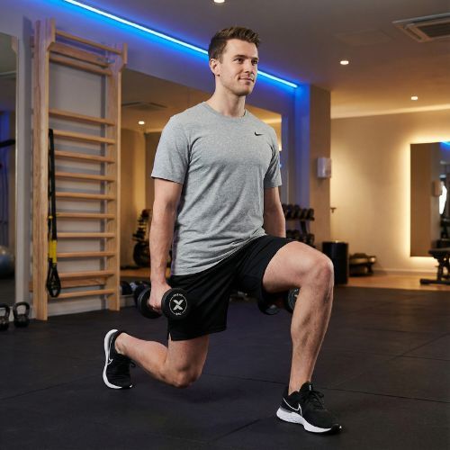 Gumírozott öntöttvas kézisúlyzó XTREXO Pro 2 kg black