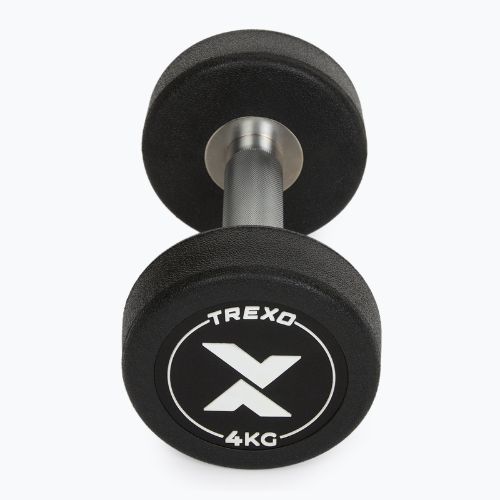 Gumírozott öntöttvas kézisúlyzó XTREXO Pro 4 kg black