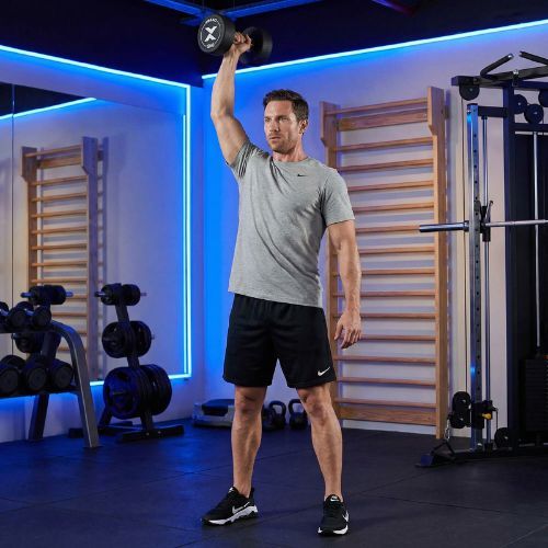 Gumírozott öntöttvas kézisúlyzó XTREXO Pro 12 kg black