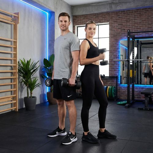 Gumírozott öntöttvas kézisúlyzó XTREXO Pro 12 kg black